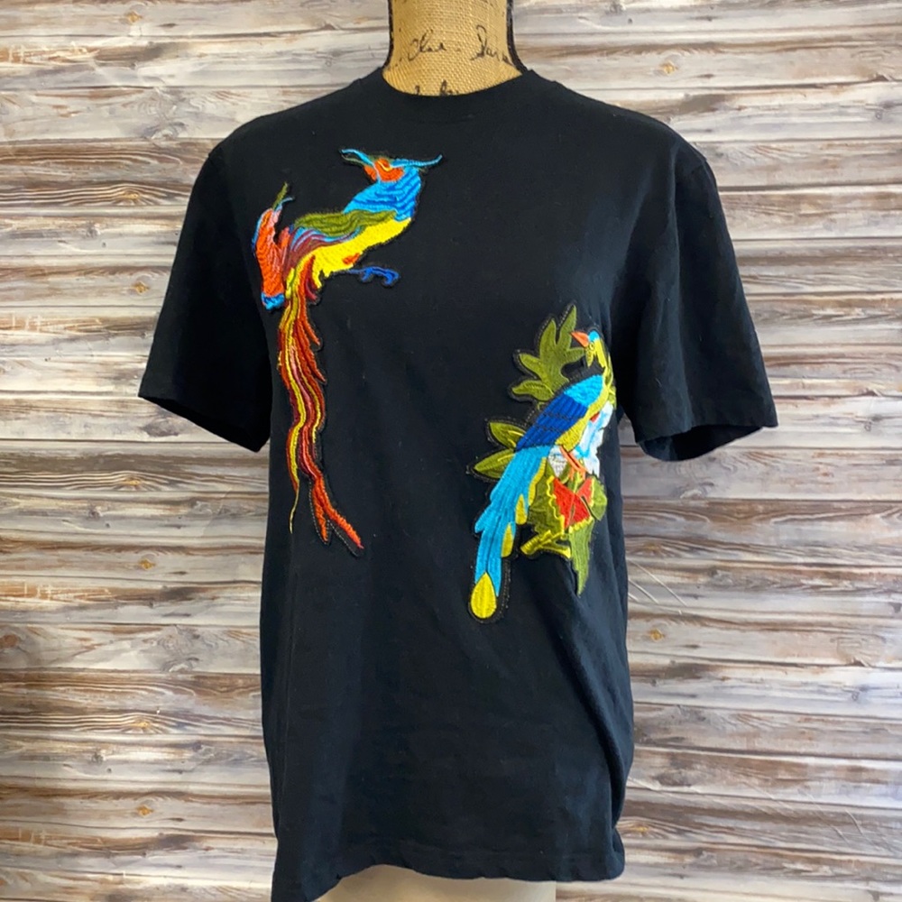 Black T-shirt with Birds- HMS200